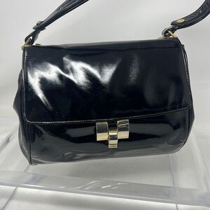 Salvatore Ferragamo Vintage Patent Leather Adjustable Strap Shoulder Bag